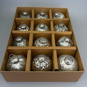 Tinsel and Fir Christmas Ornaments